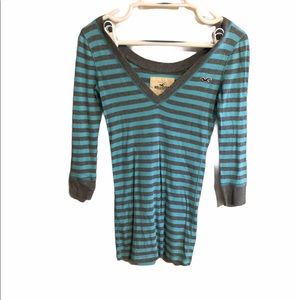 Hollister Long Sleeve Striped Top